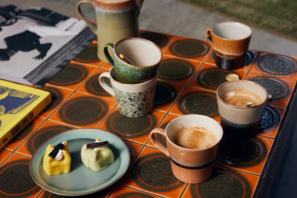 HKliving  70's ceramics cappuccino kop - Hail