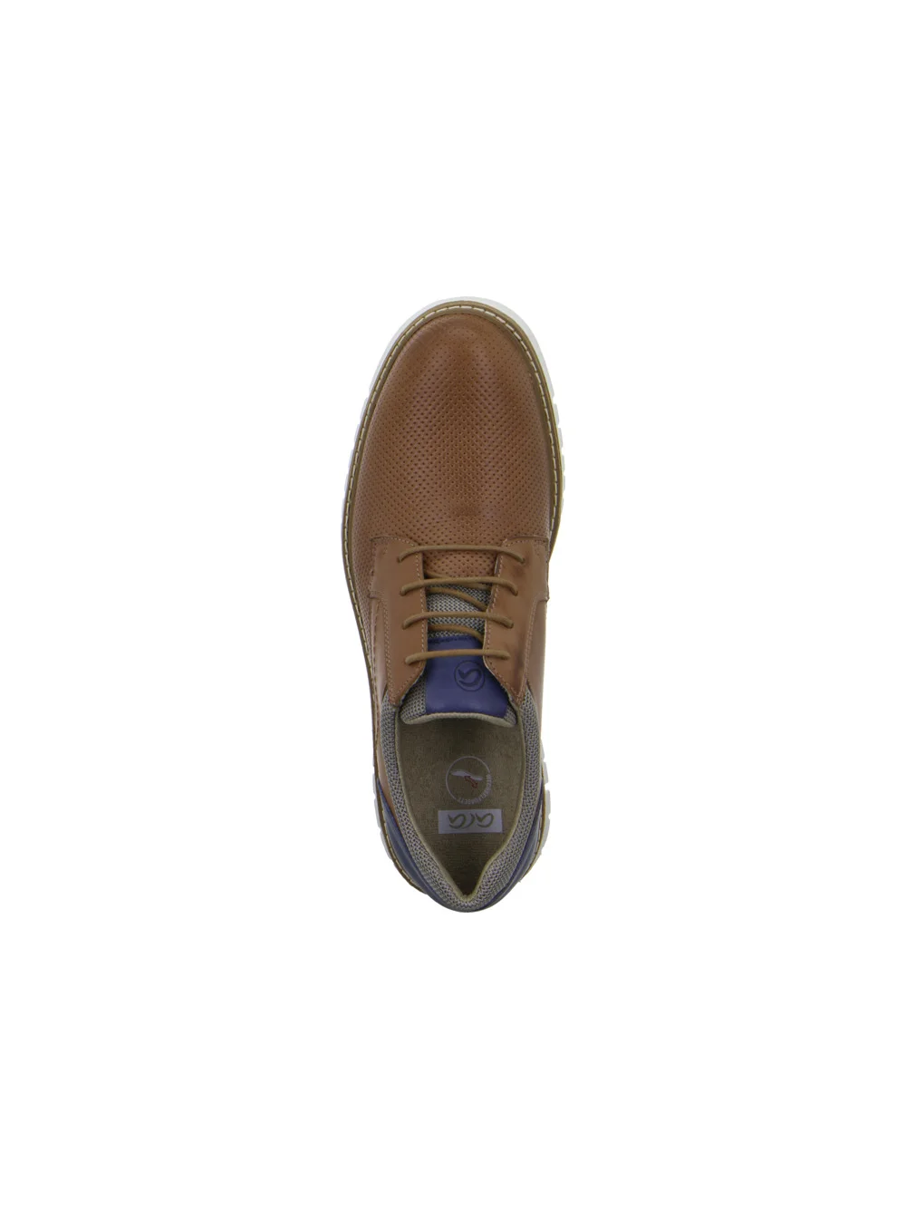 Schnürer Leandro cognac blau