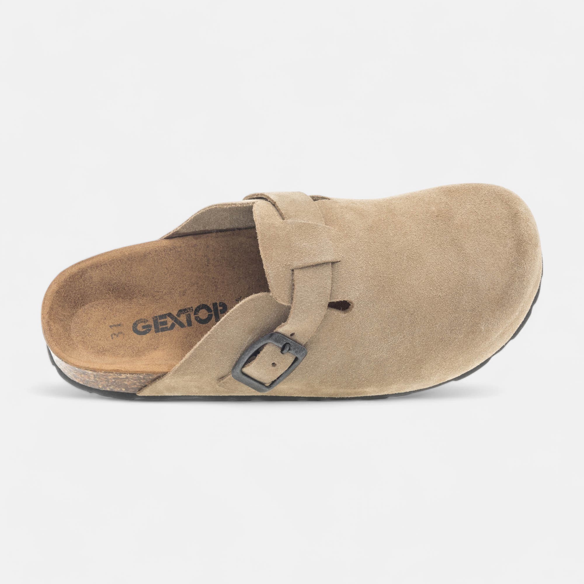 Sabots Fille en cuir taupe