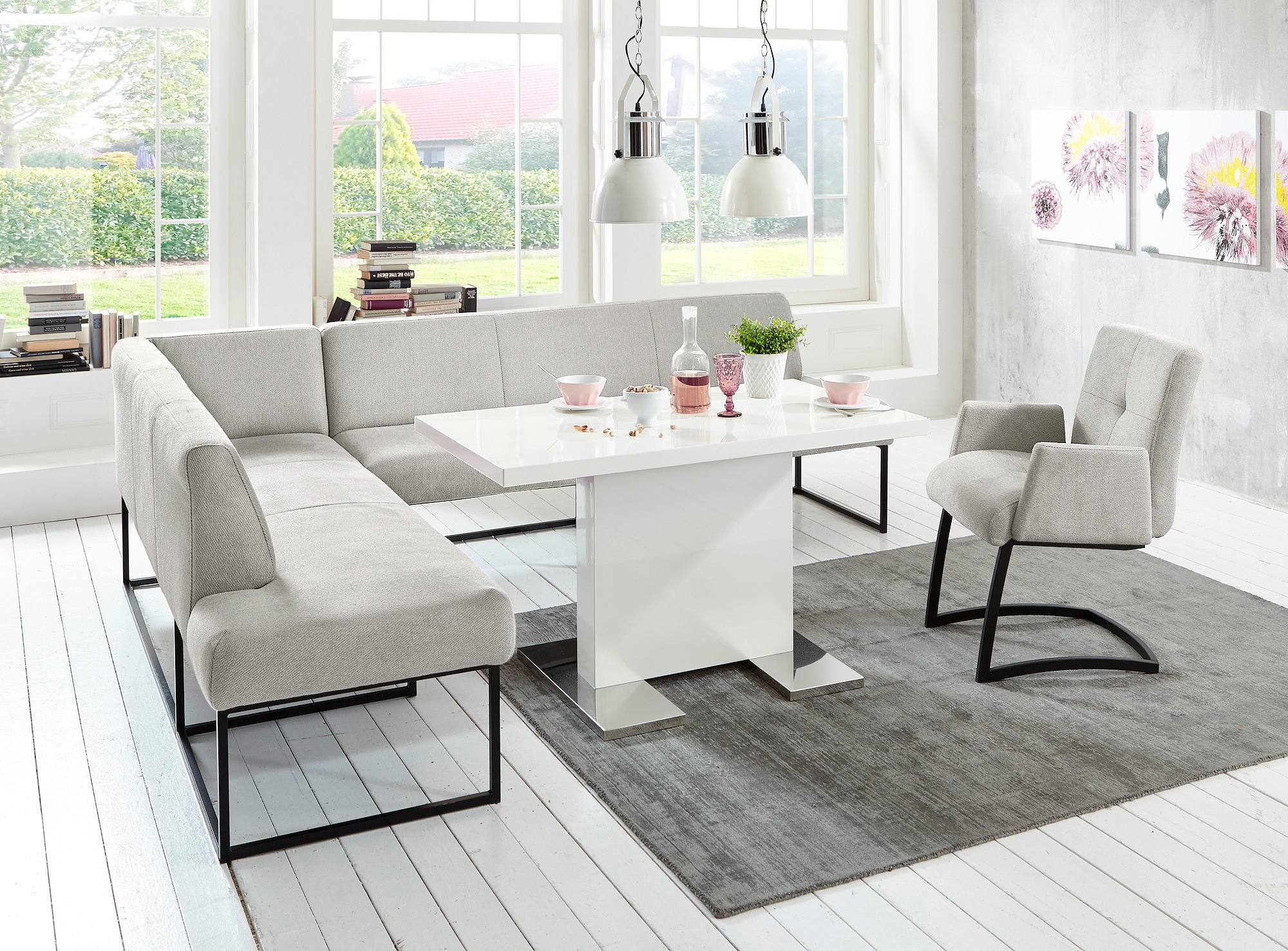exxpo - sofa fashion Eckbank »Affogato, hoher Sitzkomfort, bequem« Frei im Raum stellbar