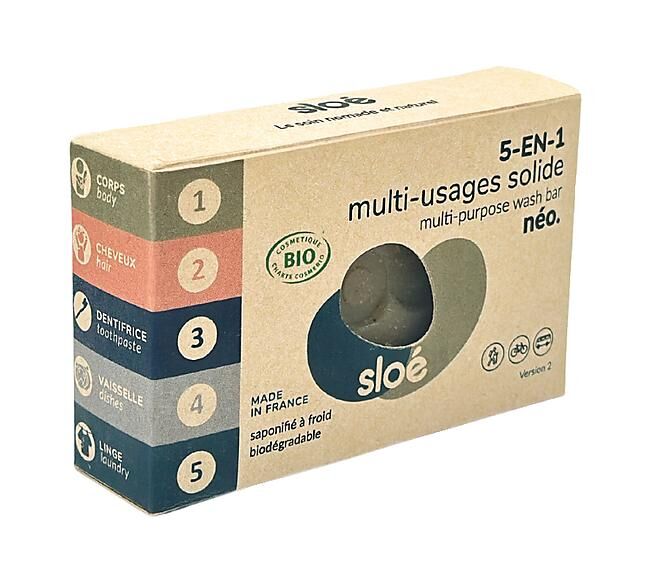 SLOE - SAVON NEO SOLIDE MULTIUSAGE 5 EN 1 100g