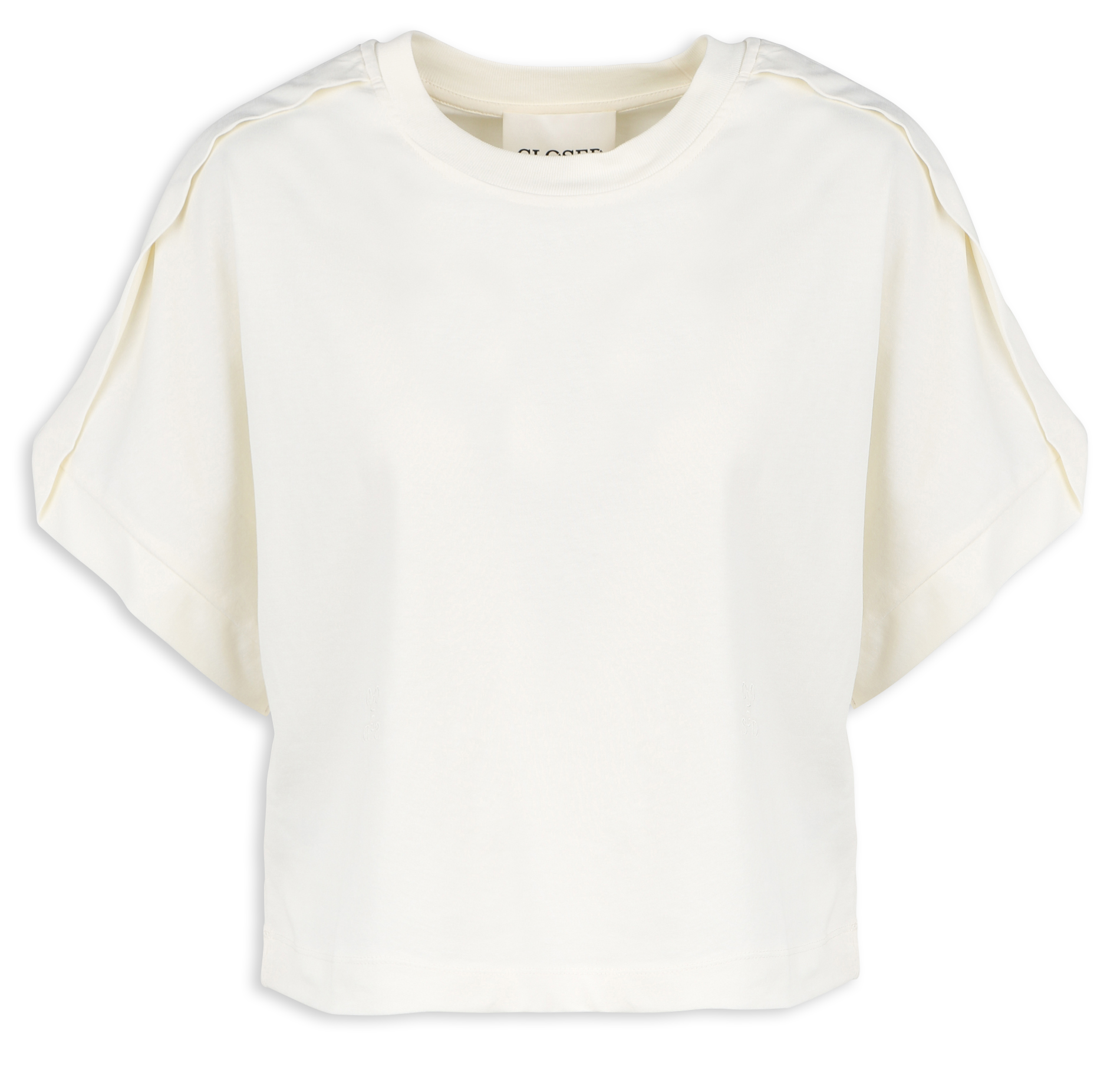 Tee-shirt ample col rond en coton | Beige