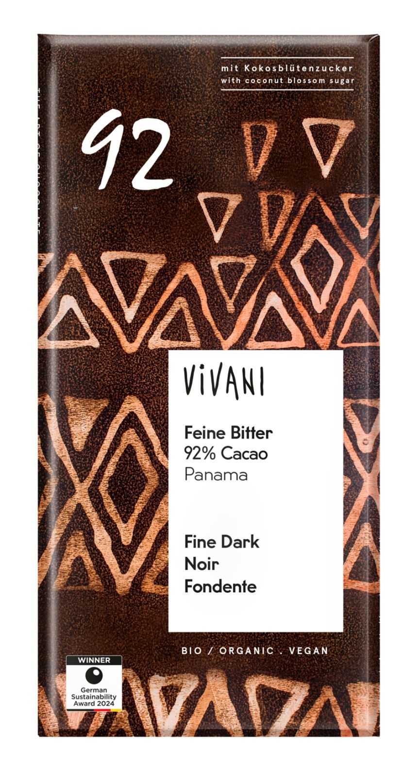 Vivani Chocolate Negro 85% Cacao Santo Domingo 100 g