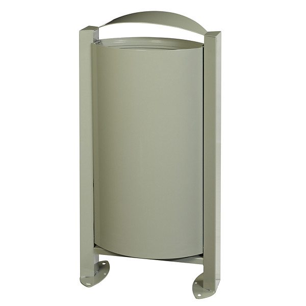 ROSSIGNOL Corbeille sur pied arkea - 60 L - sans cendrier - gris ciment
