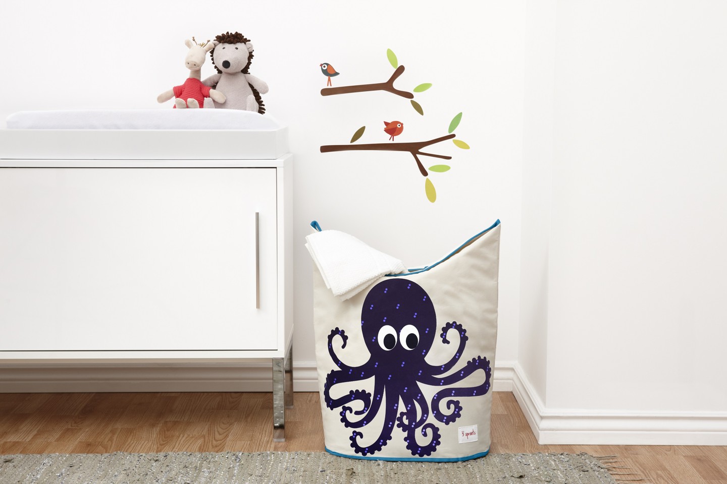 3 Sprouts - Laundry Hamper - Purple Octopus