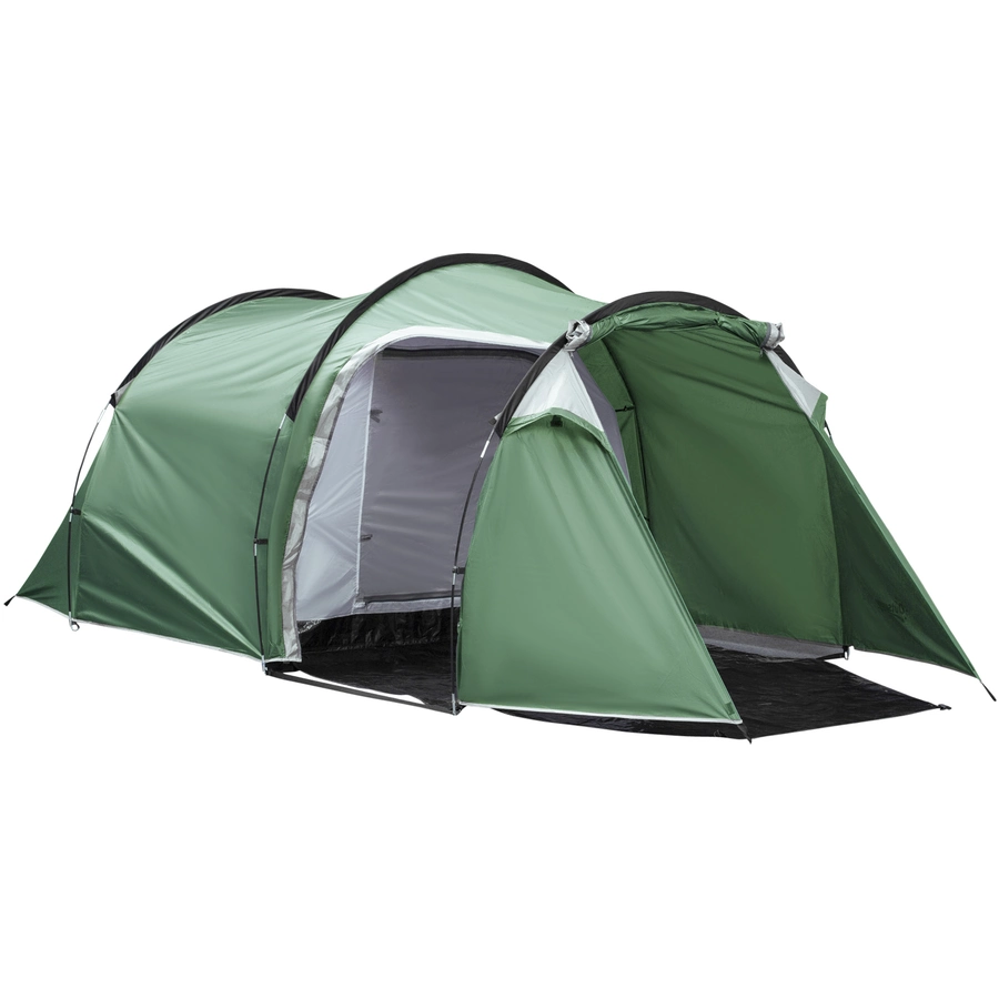 Outsunny Campingzelt für 3-4 Personen dunkelgrün, schwarz