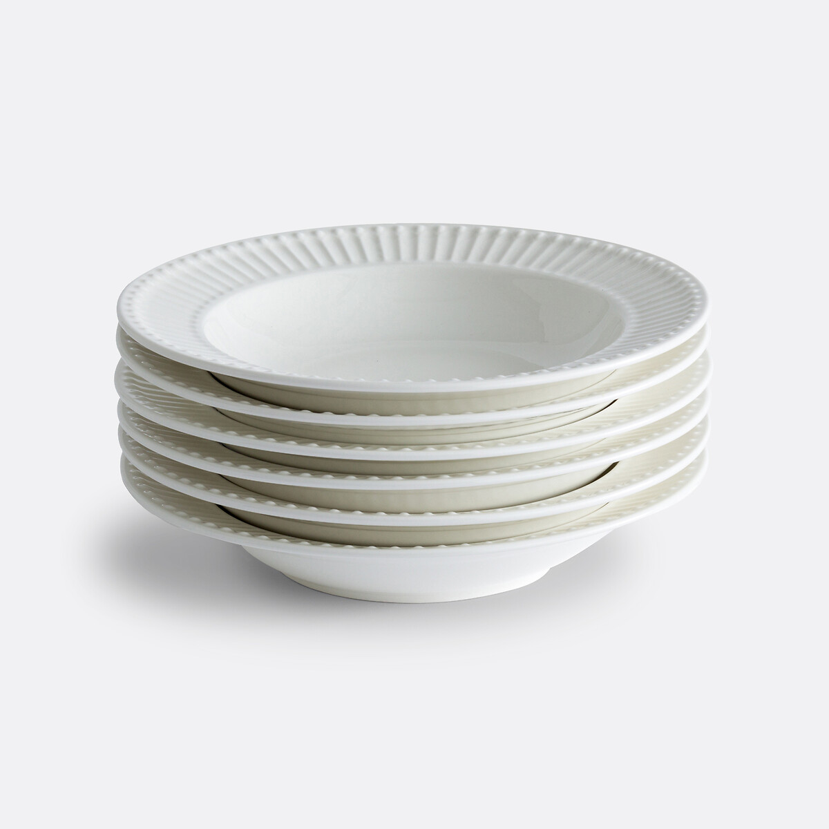 LA REDOUTE INTERIEURS<br>Conjunto de 6 pratos fundos de porcelana, Jewely