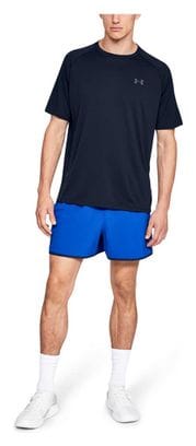 Maillot Manches Courtes Under Armour Tech 2.0 Bleu Marine