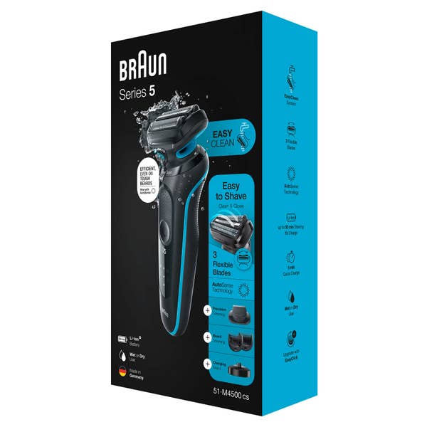 Braun Series 5 51-M4500cs Elektrorasierer mit Barttrimmer, Ladestation