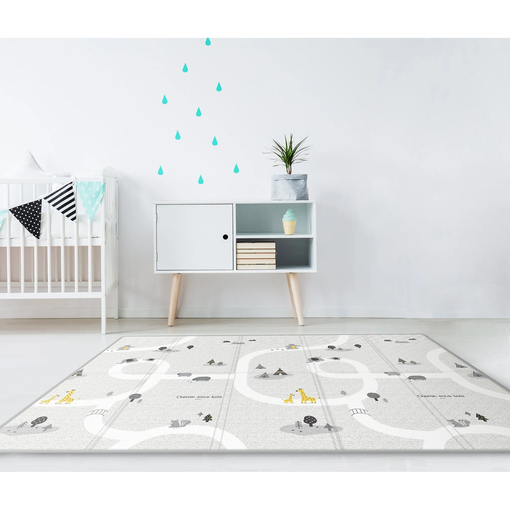 Parklon Tapis de Jeux Portatif - Chemin Sous-Bois