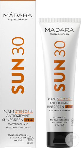 Mádara Sun30 Plant Stem Cell Protection Solaire IP30 Certifiée Naturelle Tube 100ml