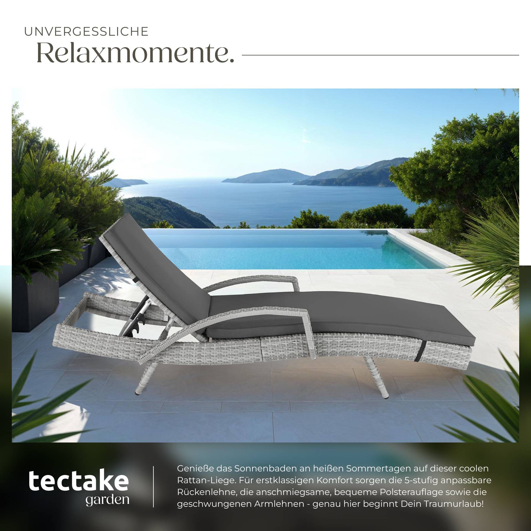 Rattan Sonnenliege Océane