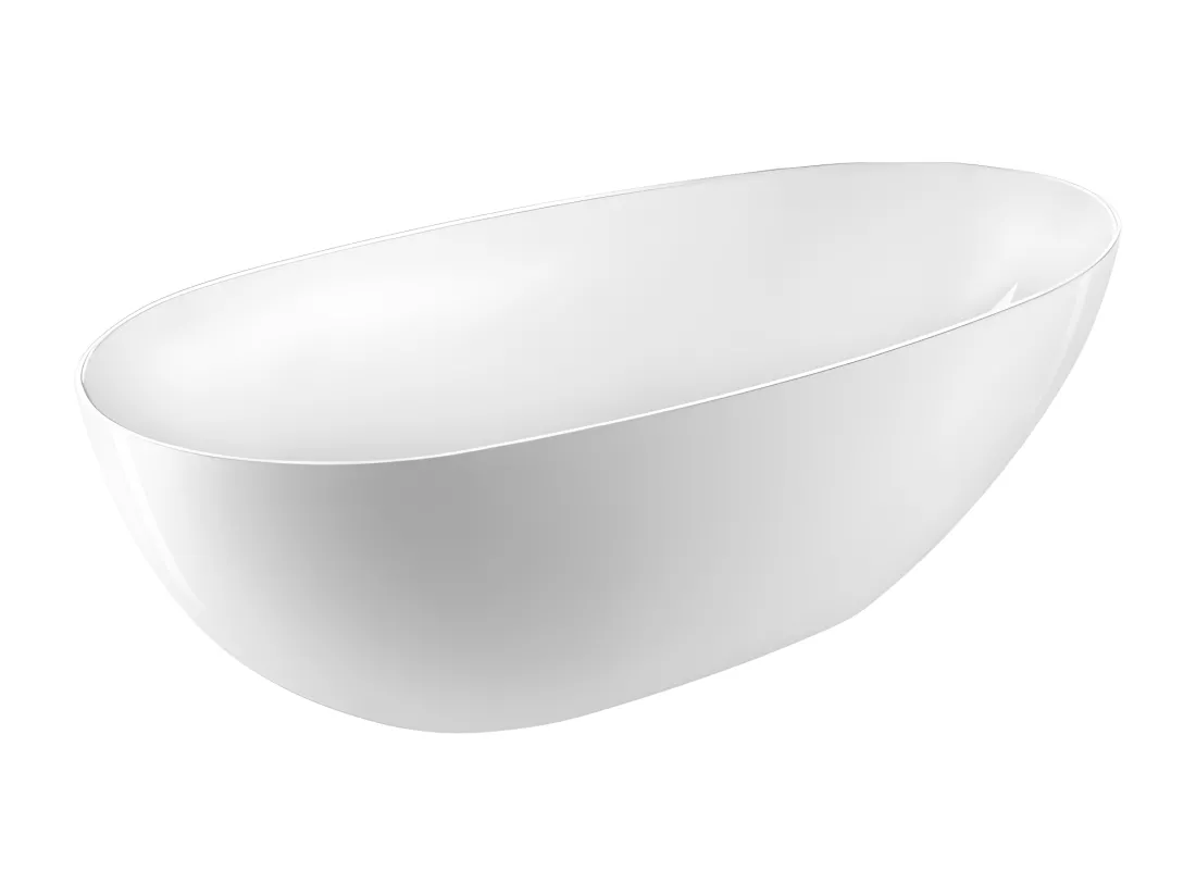 Baignoire îlot design ovale FLORIDA blanche 165 cm Mat
