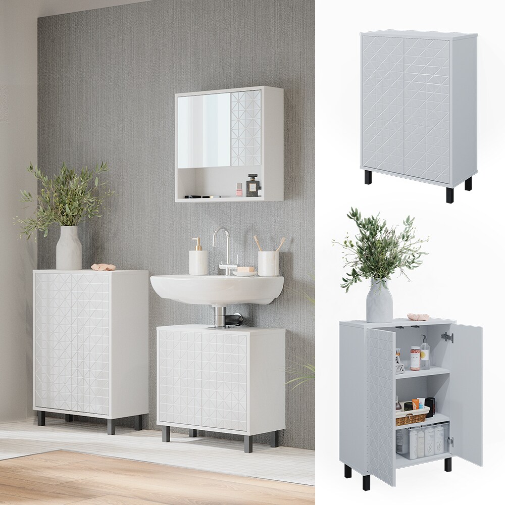 Vicco Badschrank Agasta für Badezimmer 3 Regalfächer, breiter Badezimmerschrank