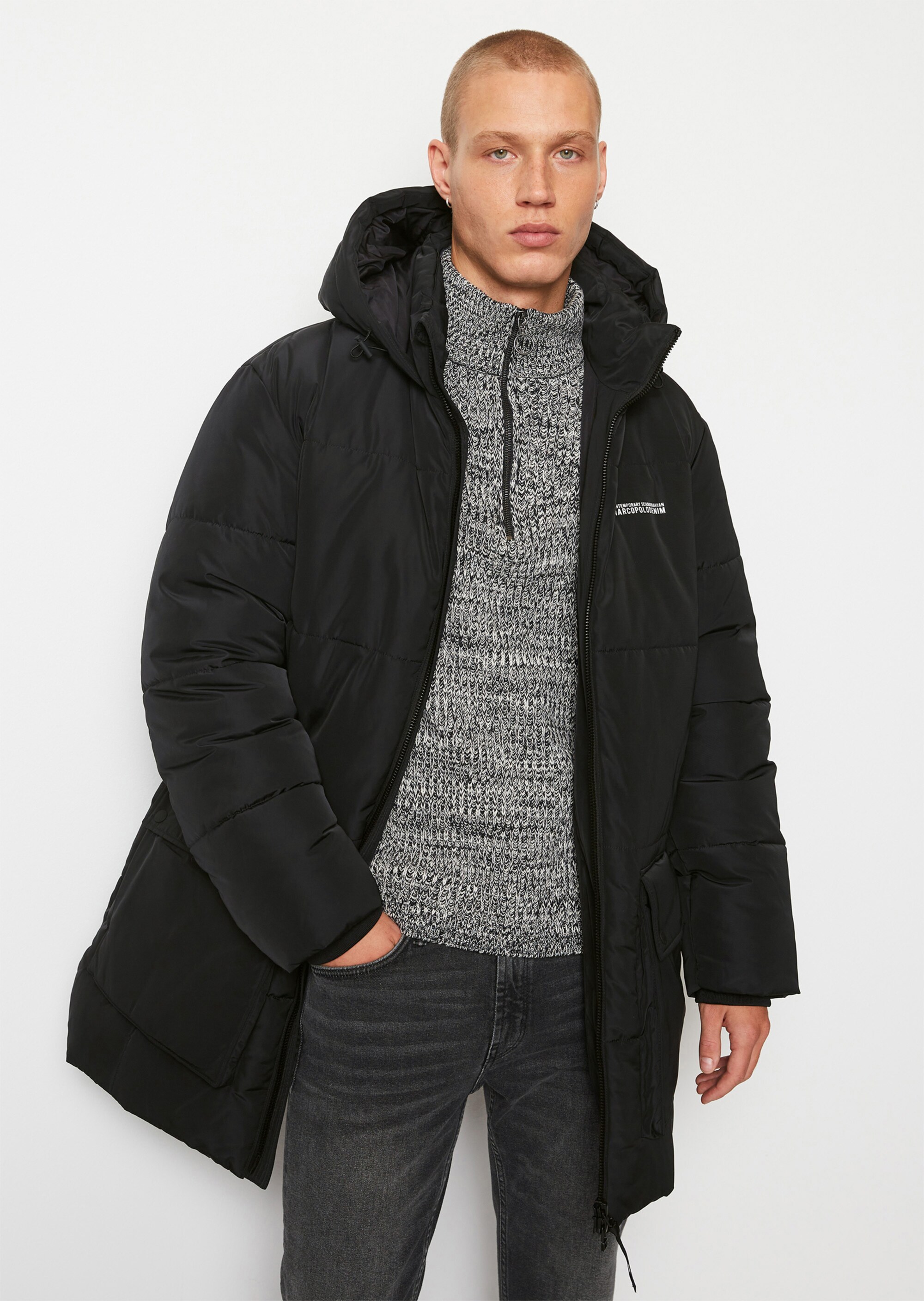 Puffer-Parka relaxed aus recyceltem Polyester