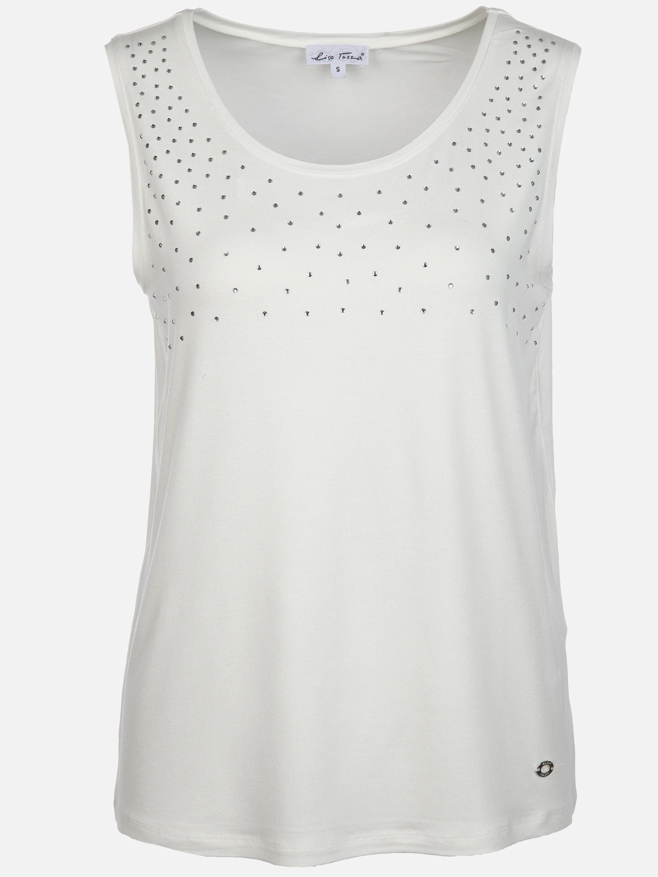 Damen Jerseytop mit Strassbesatz