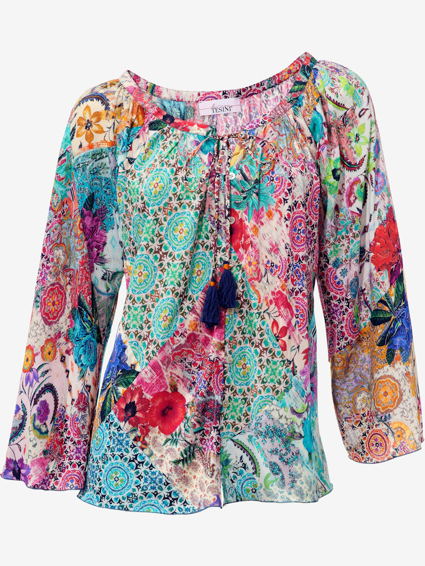 Chemisier aspect patchwork tendance