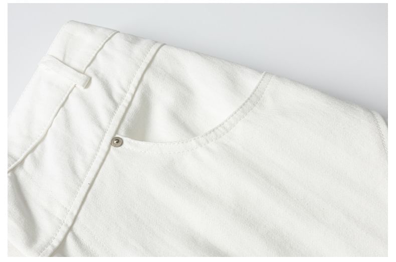 Shineon Studio - Hoge taille effen cargo shorts