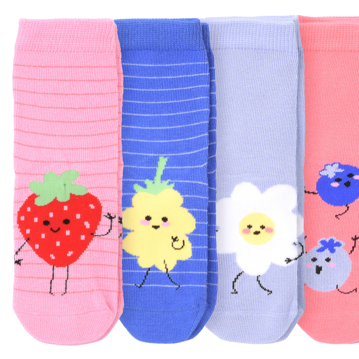 Topolino 7 Paar Mädchen Socken im Set rosa / gelb / hellgrün