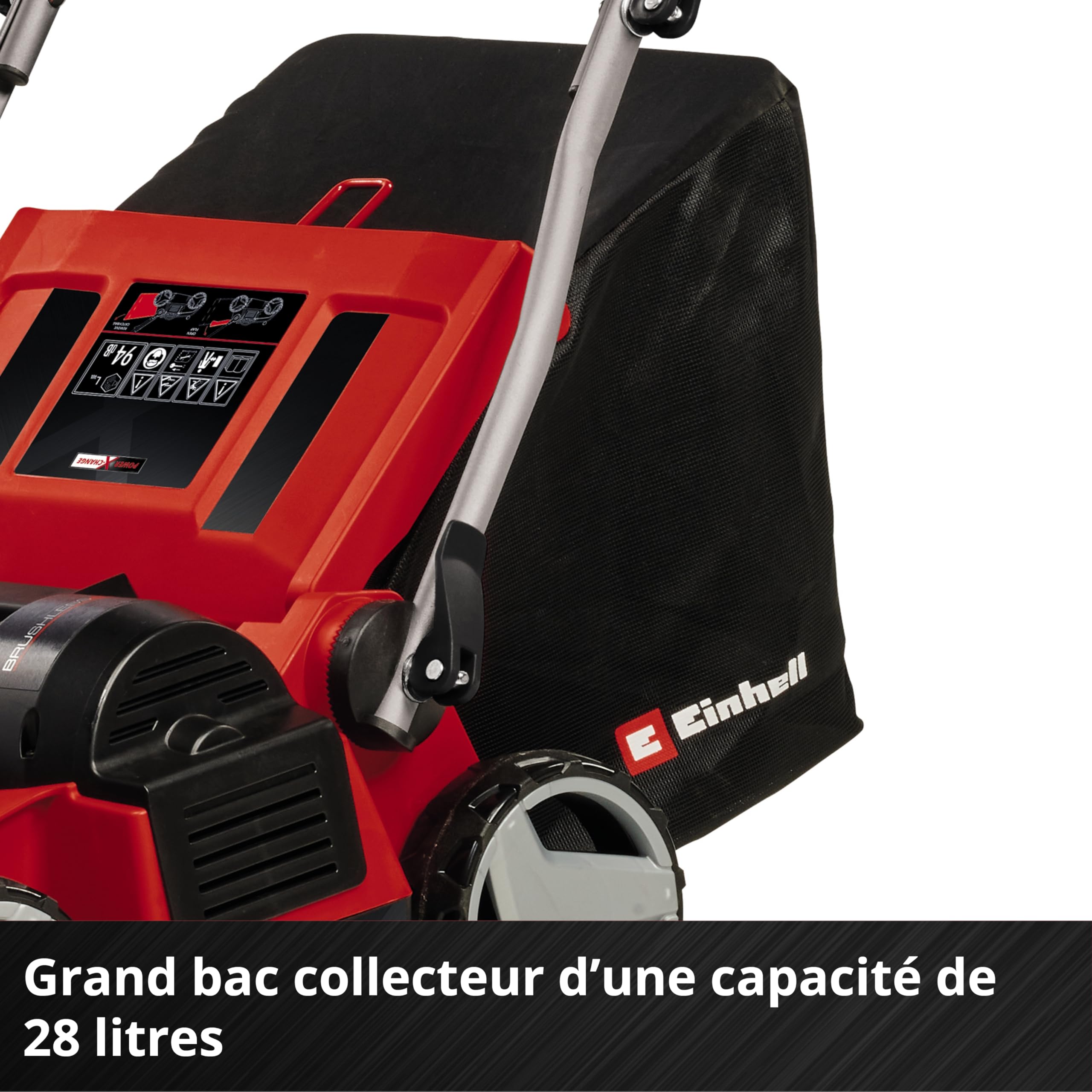 Einhell Scarificateur-aérateur sans fil GE-SA 36/35 Li-Solo Power X-Change (36 V, moteur sans charbon, rouleau de scarification 35 cm) Livré sans batt