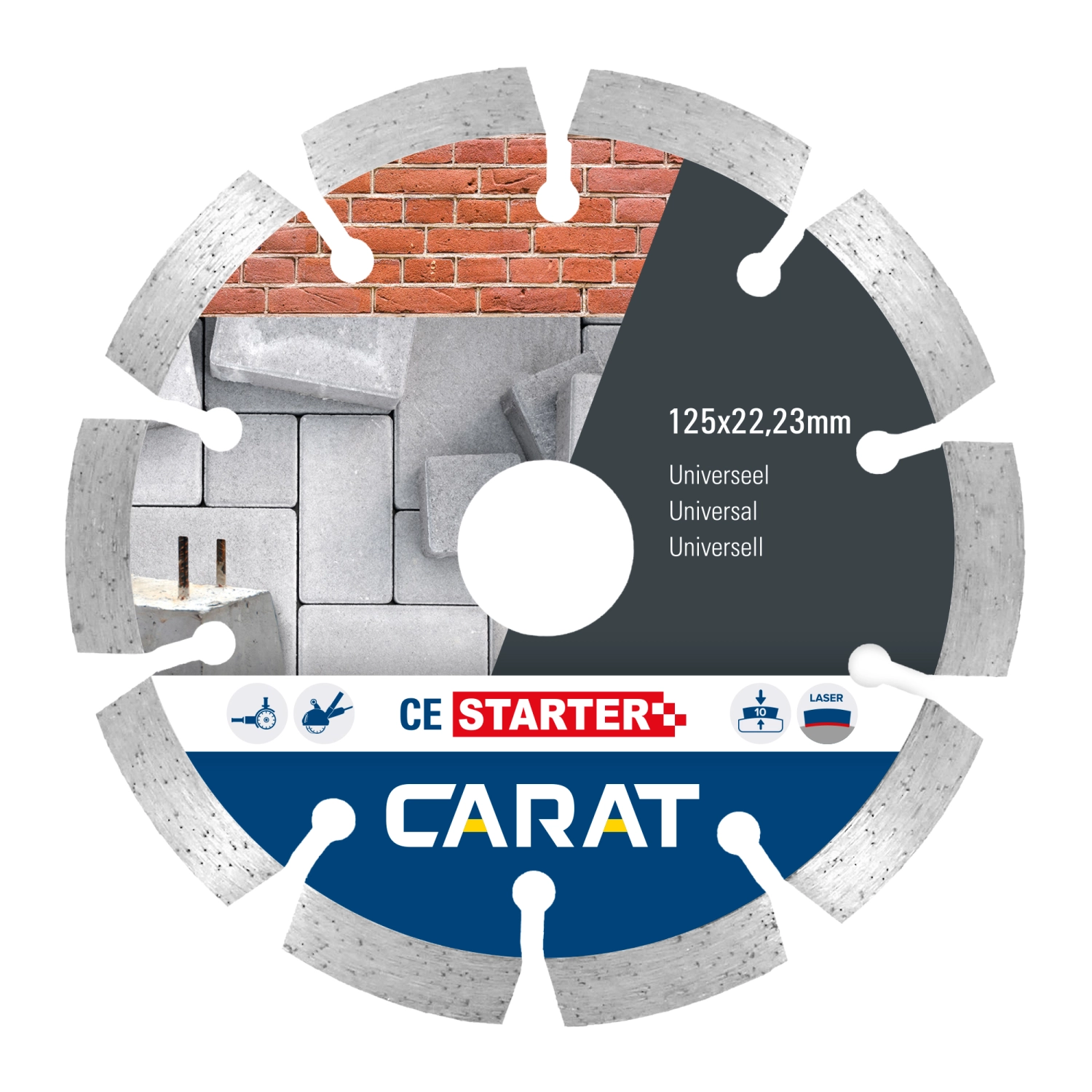 Carat CES1509000 Diamantzaagblad voor droogzagen - 150 x 22,23mm - Universeel