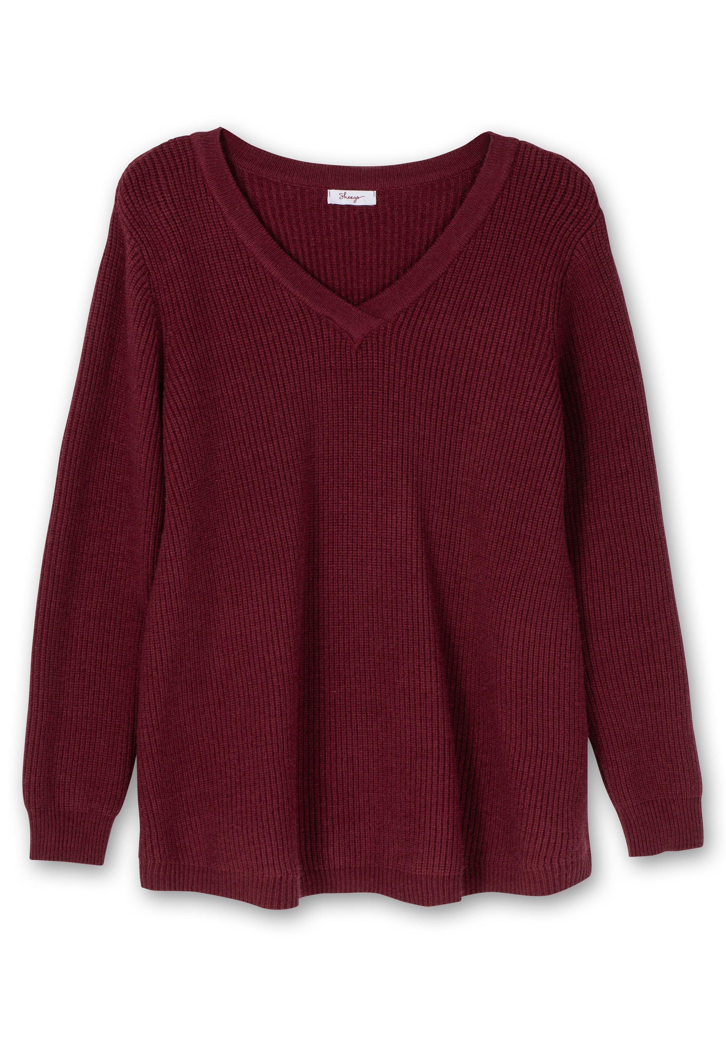 Pullover im Patentstrickmuster, in leichter A-Linie
