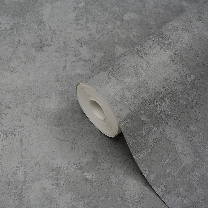 Papier peint vinyle sur intissé GoodHome Omey gris anthracite