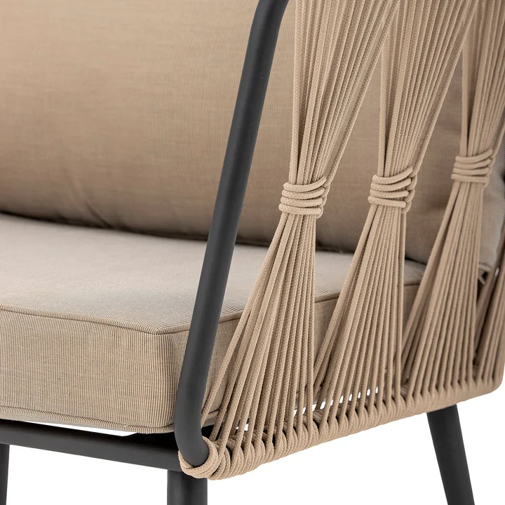 Bloomingville - Pavone Outdoor Lounge Sessel, schwarz