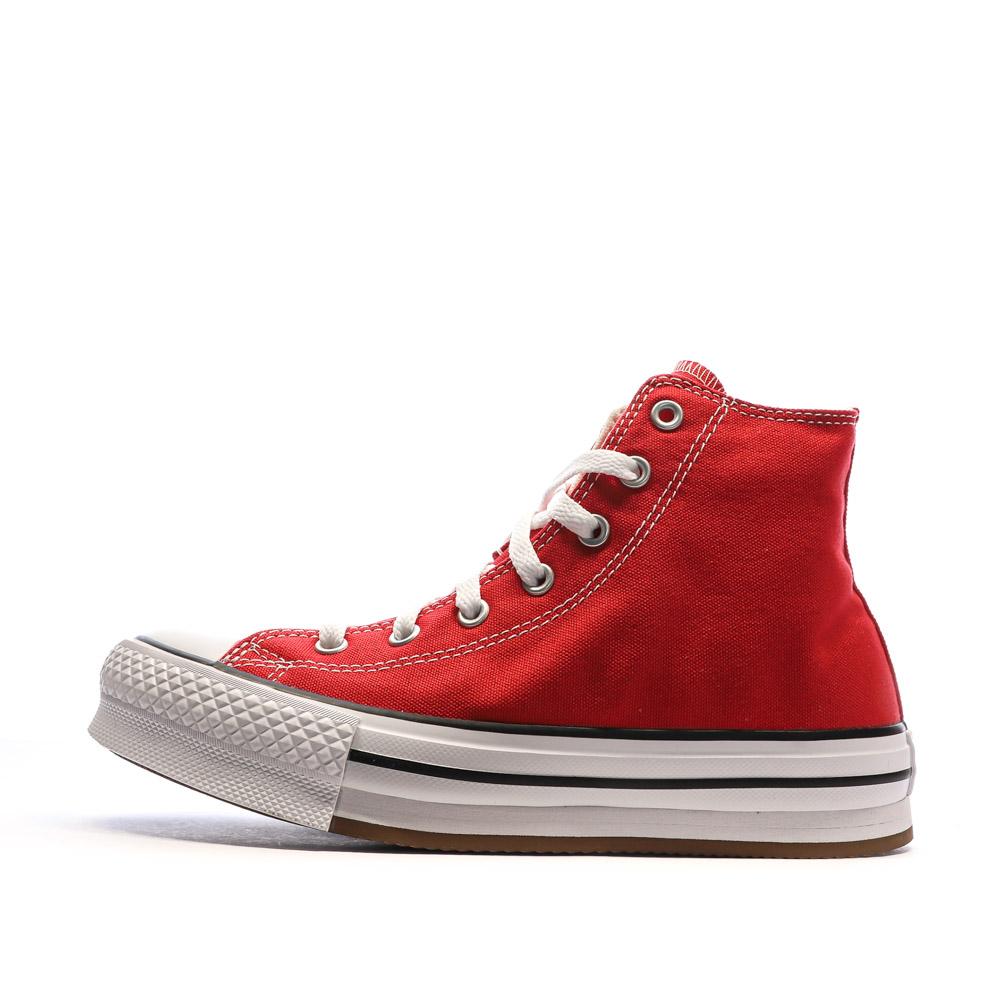 Converse Baskets Rouges Fille/Femme Converse Chuck Taylor All Star Eva Lift