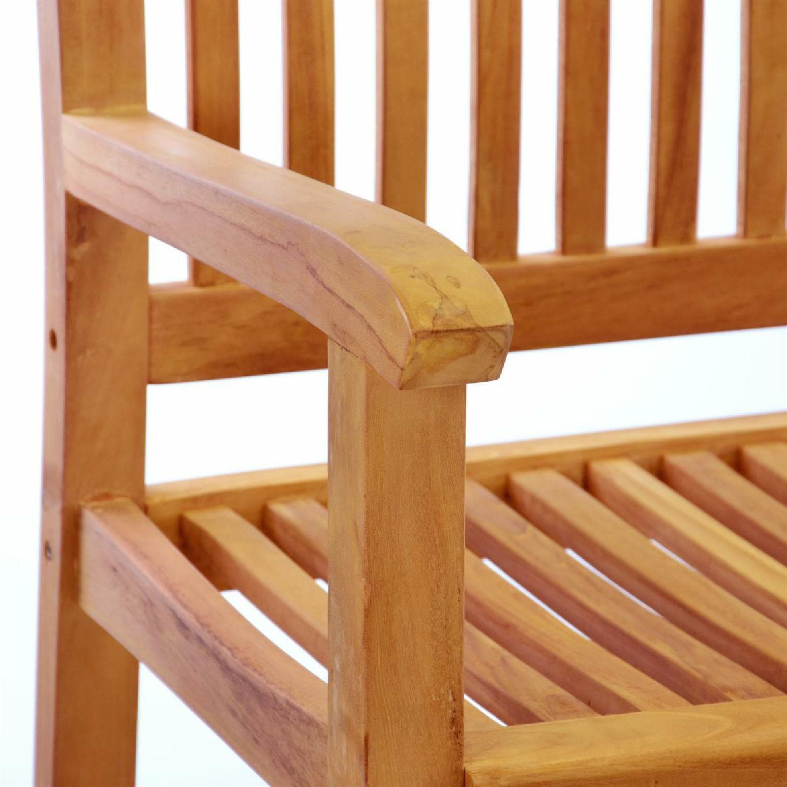 VCM 4-Sitzer Gartenbank Parkbank hochwertig Teak Holz behandelt 180cm