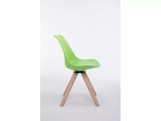 Chaise de bureau - Similicuir & Bois - Vert - Troyes