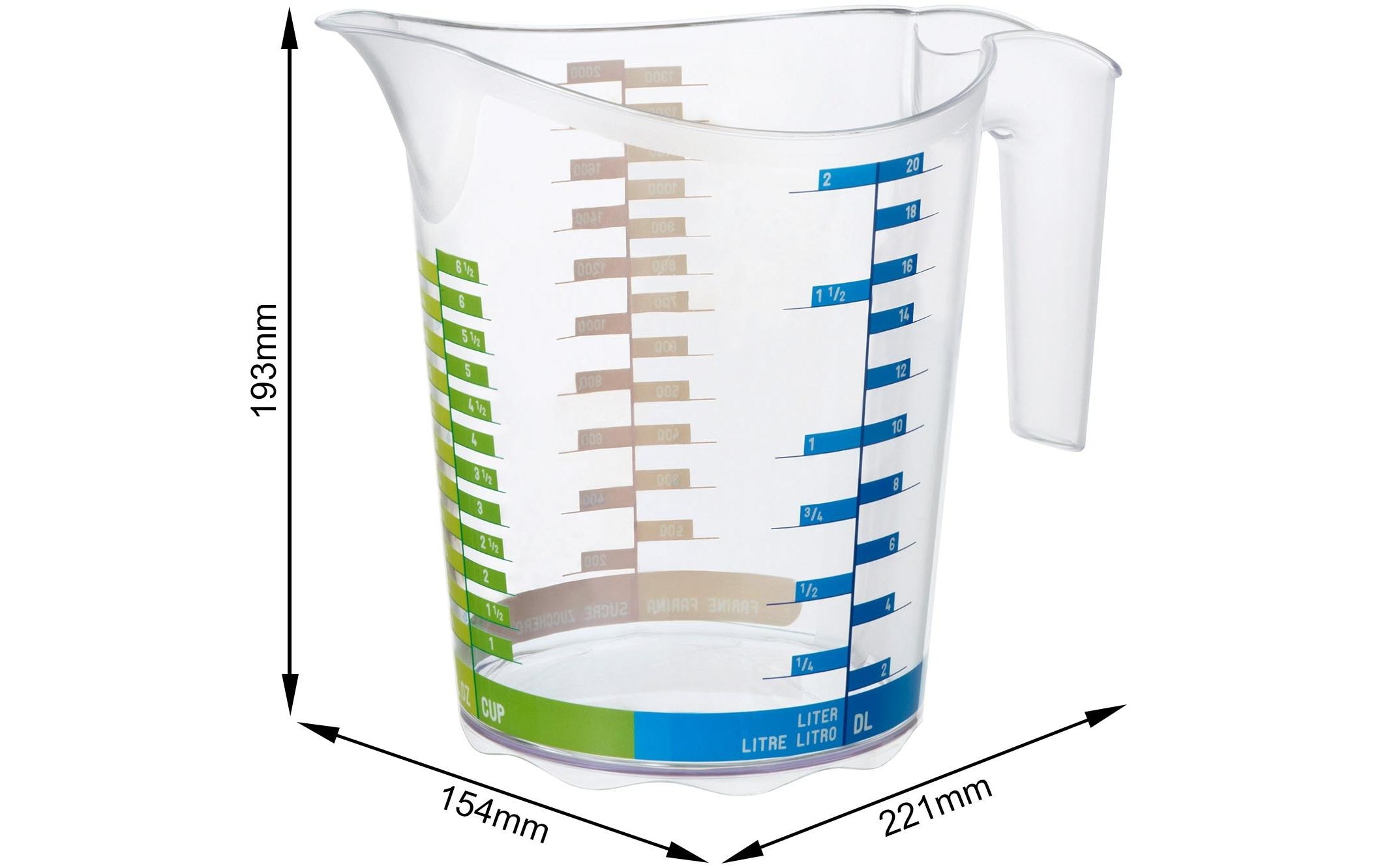 Messbecher Domino Dekor 20 dl, TransparentMess-Becher