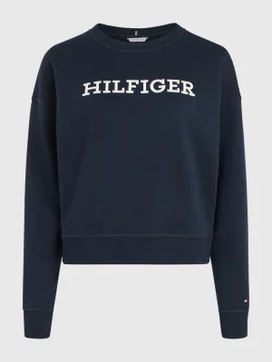 Moletom Curve Hilfiger Monotype com bordado