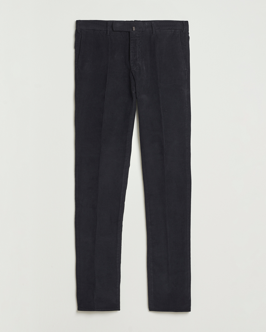 Incotex Slim Fit Baby Corduroy Trousers Navy