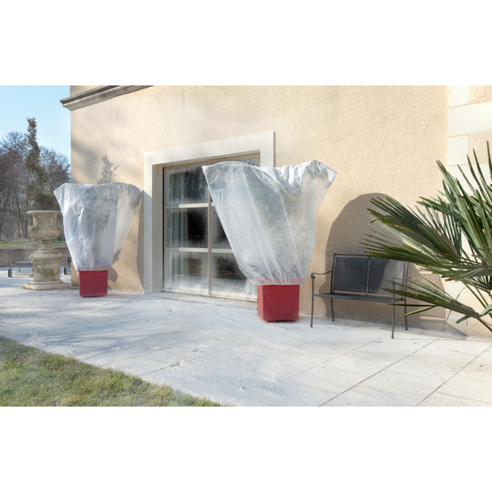 Lot de 2 housses d'hivernage Hiverzip blanches 50g/m² H. 1,60xØ. 0,63m