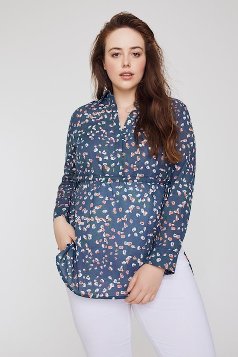 Bellieva-Hemdbluse, Still-Funktion, Langarm, Biobaumwolle, GOTS