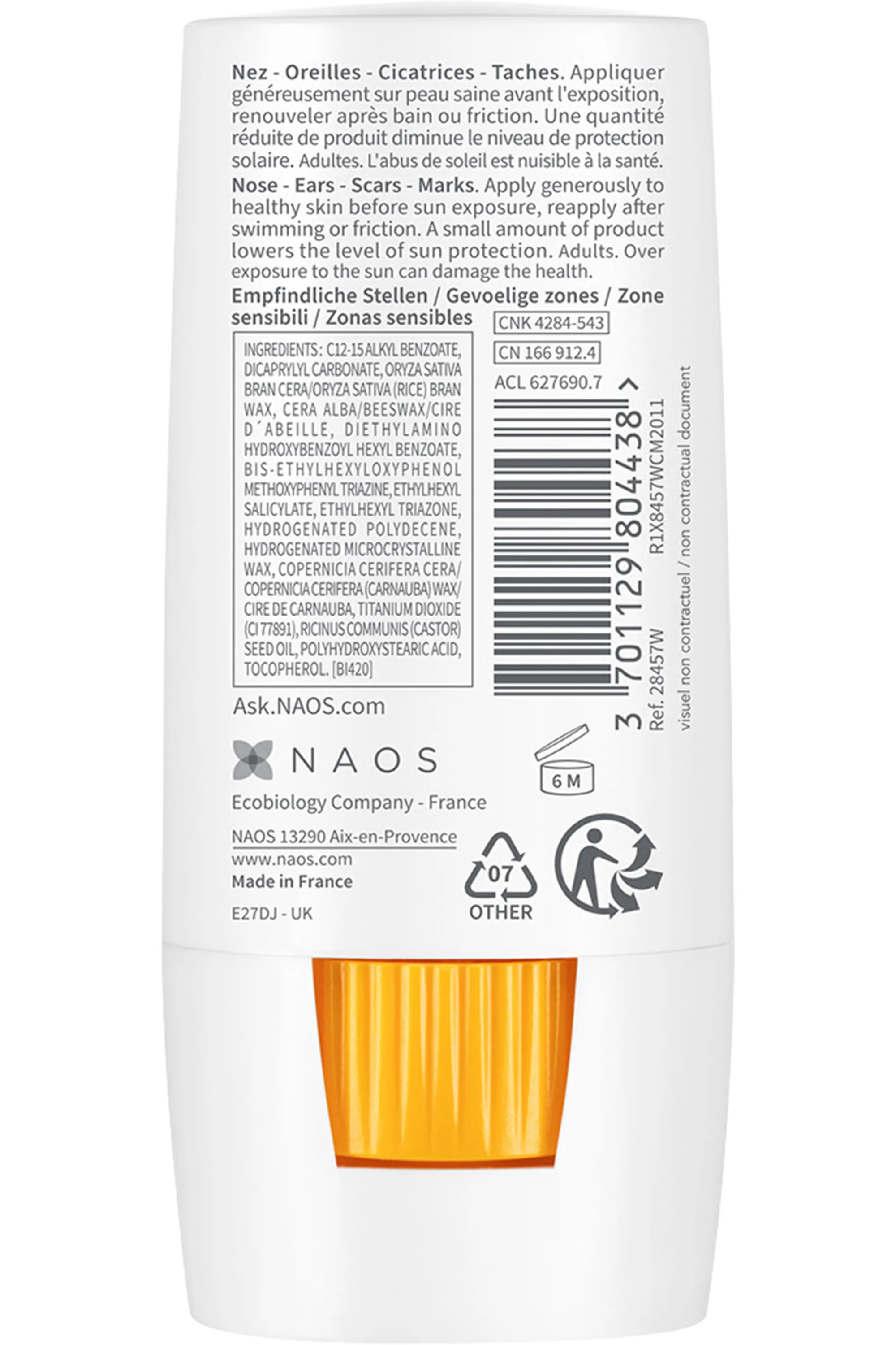 Bioderma Stick solaire zones sensibles SPF50+ Photoderm Max-8 g