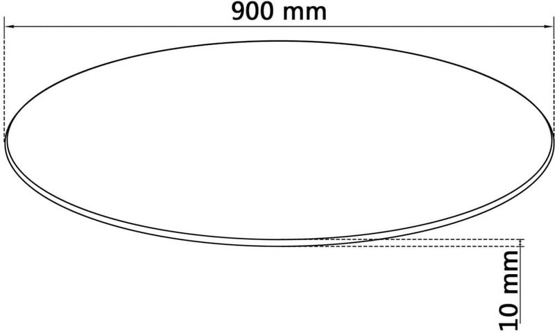 vidaXL - Tafelblad - Transparant - Geharde Glas - Diameter 900 mm