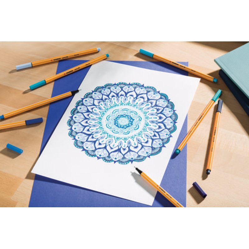 Stylo feutre stabilo pastellove point fine 0,4mm   pochette de 15 coloris        assortis