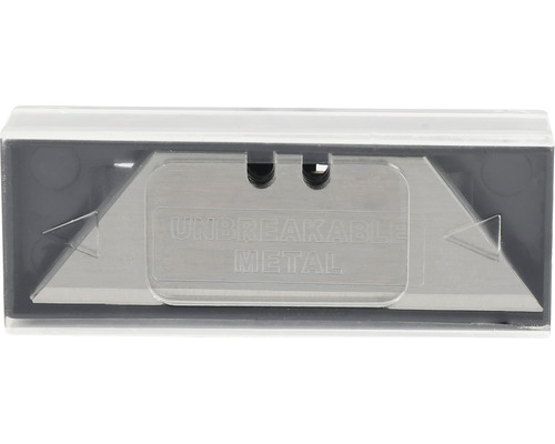 Vervangende trapeziumvormige messen 61 x 18 mm onbreekbaar, verpakking van 10