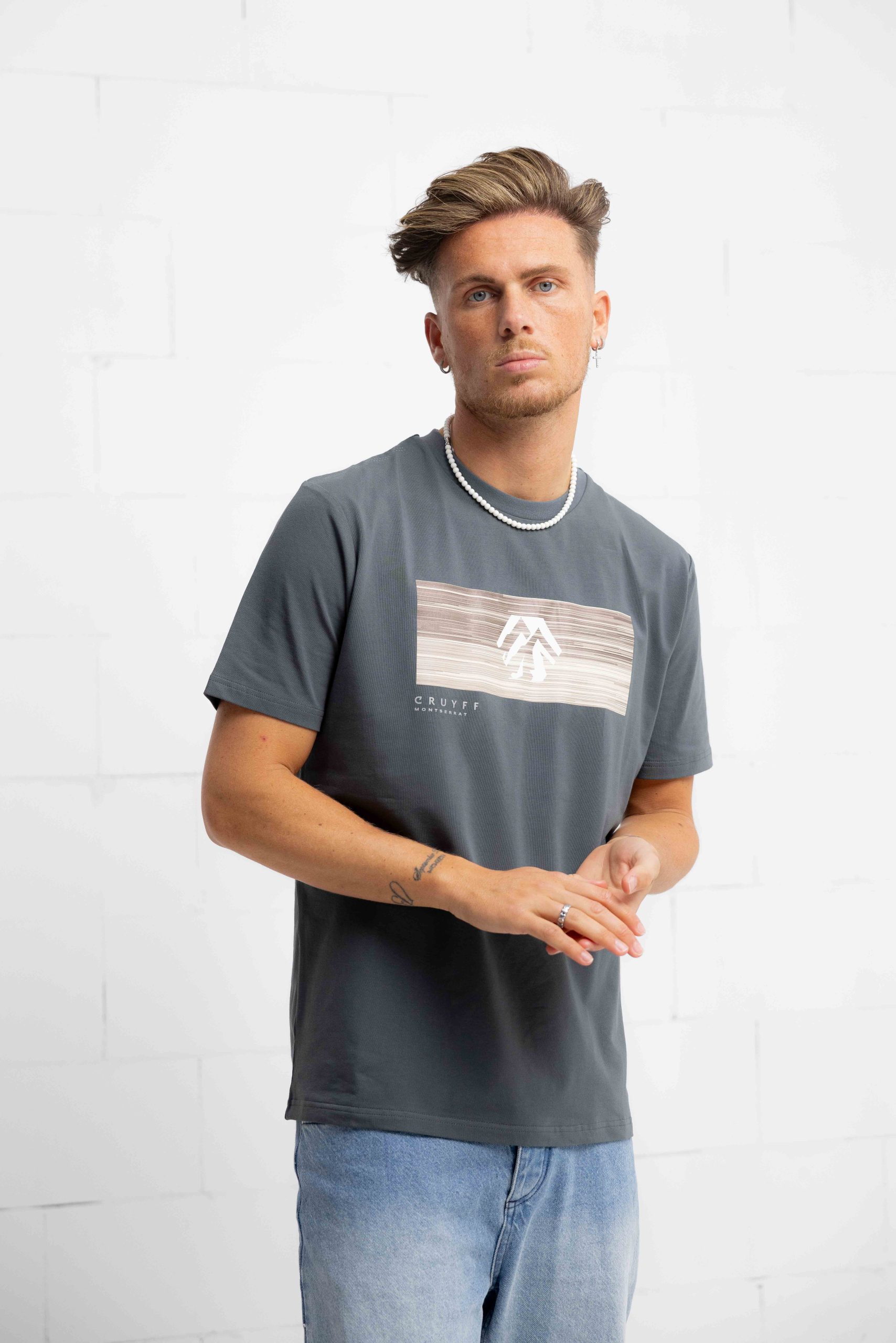 Cruyff Prima T-Shirt Heren Donkergrijs