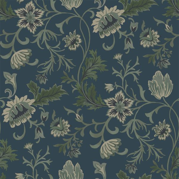 Estahome Vintage Bloemen Behang I - 0,53 x 10,05 m - Zand / Beige