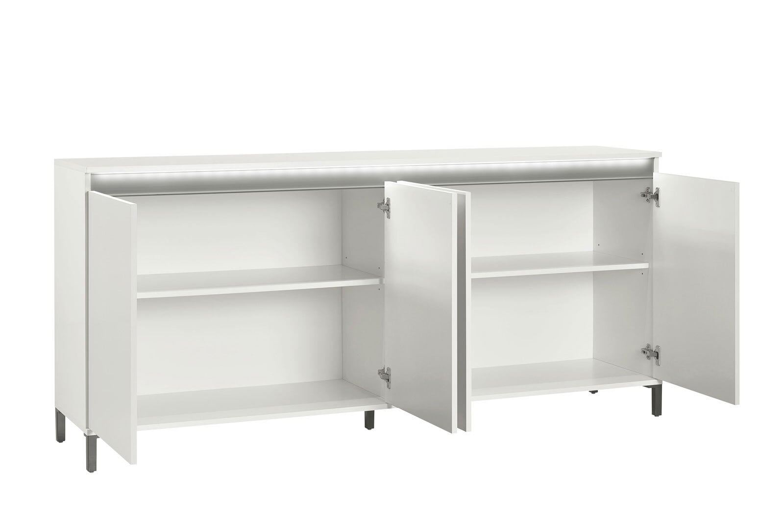 Kommode LUNA 40 x 184 x 84 cm weiß/grau