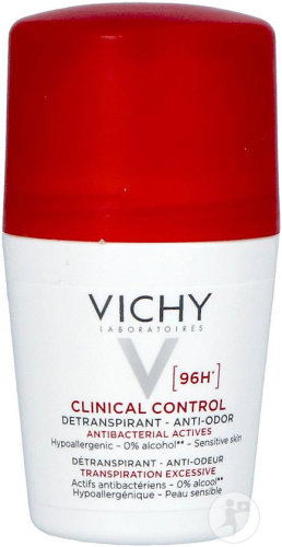 Vichy Clinical Control Détranspirant Anti-Odeur 96h Peau Sensible Roll-On 50ml