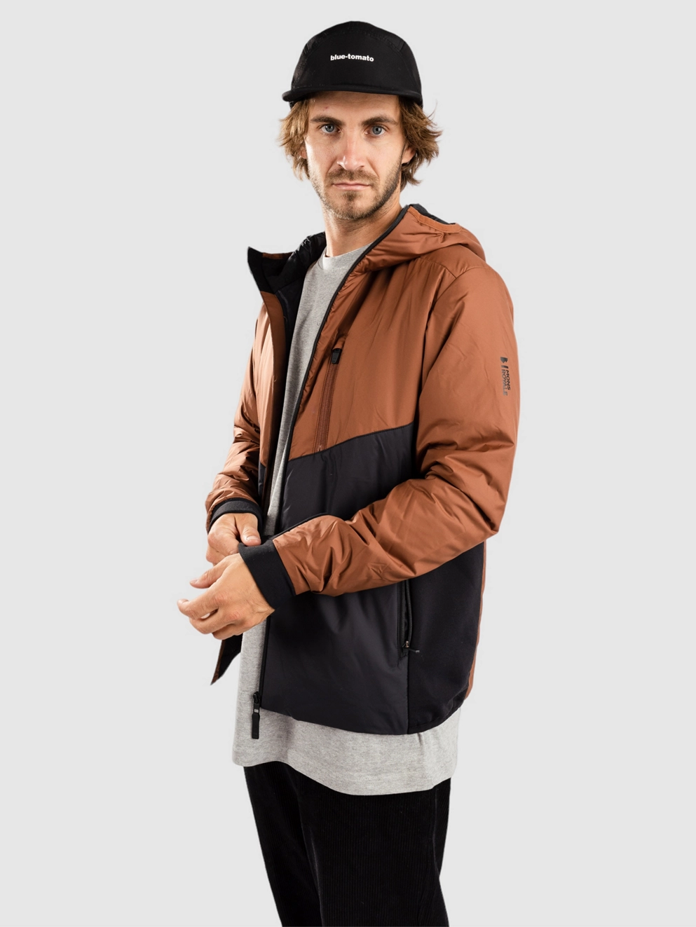 Mons Royale Merino Arete Insulator Jacket dark copper / black