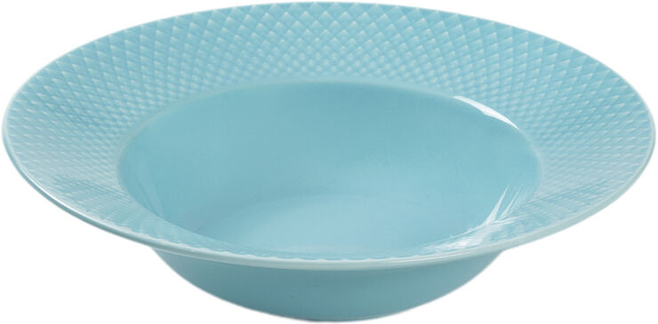 Lyngby Porcelæn Rhombe Color Dyb tallerken Ø24. 5 cm turkis Blå