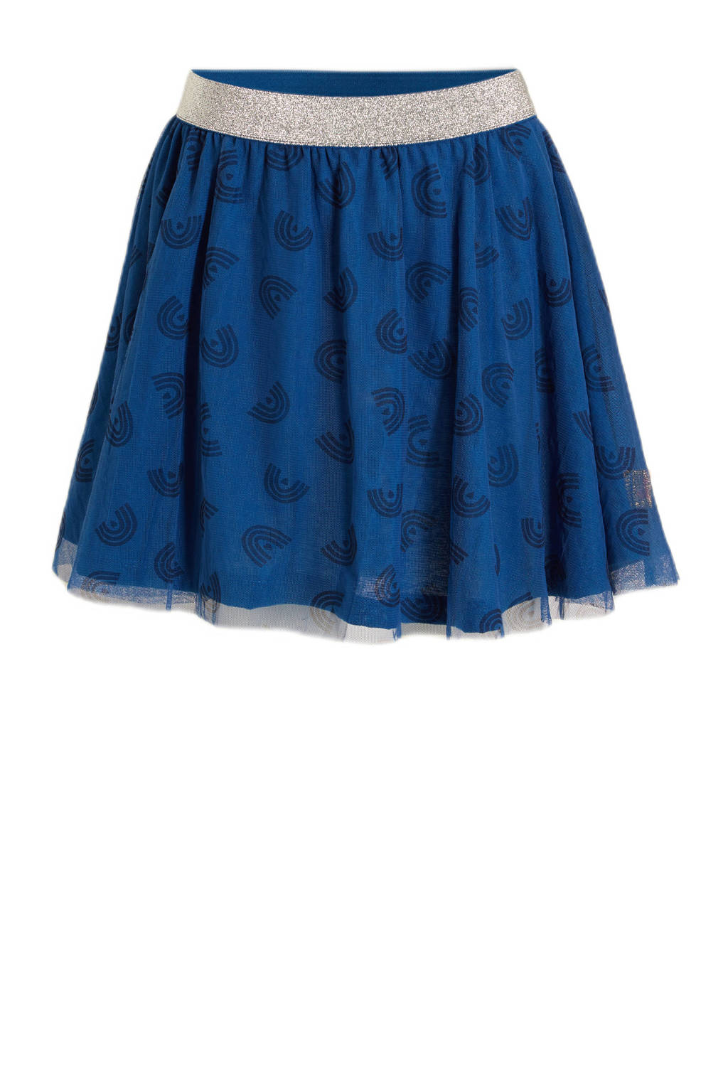 Orange Stars korte rok Pei met all over print blauw