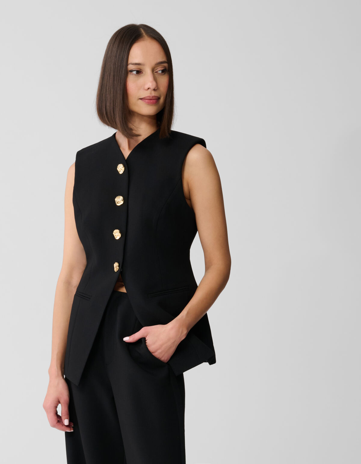 Zandloper Gilet Zwart
