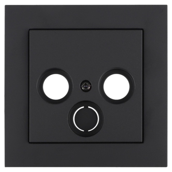 Gira E2 Centraalplaat Radio/TV Mat Zwart