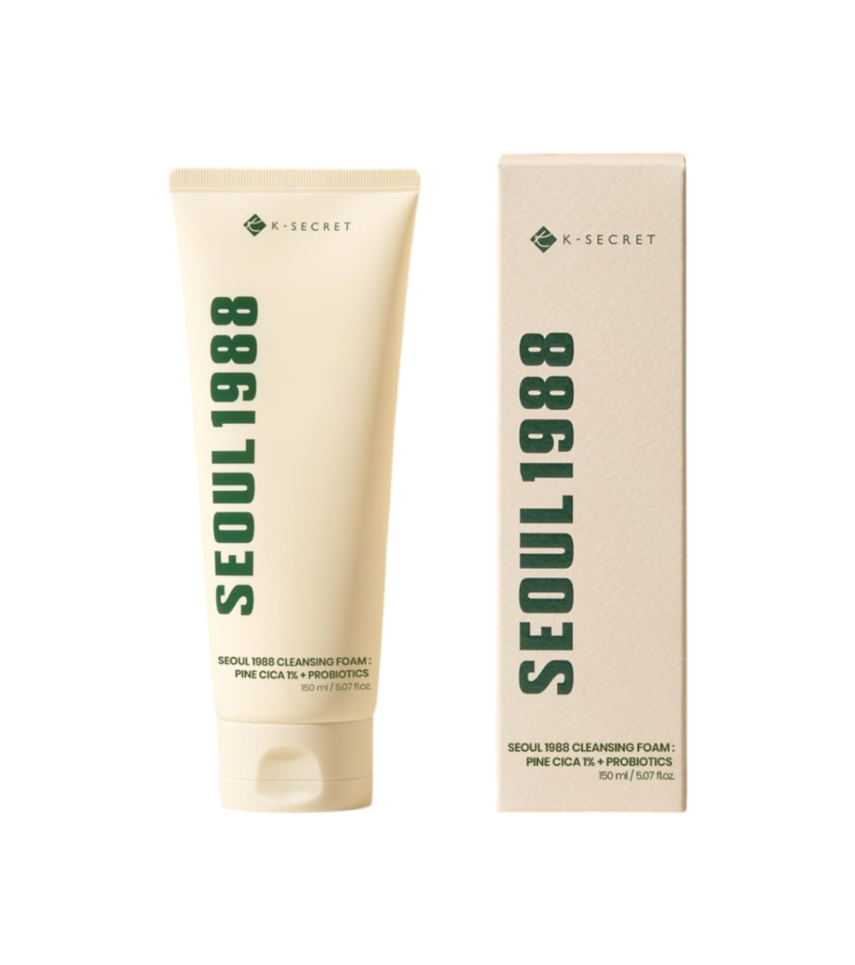 K-Secret - *Seoul 1988* - Sabonete Facial Espumante Pine CICA 1% + Probiotics